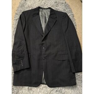 Tom James Blazer 46R Charcoal‎ Pinstripe Tailored in USA Executive Collection